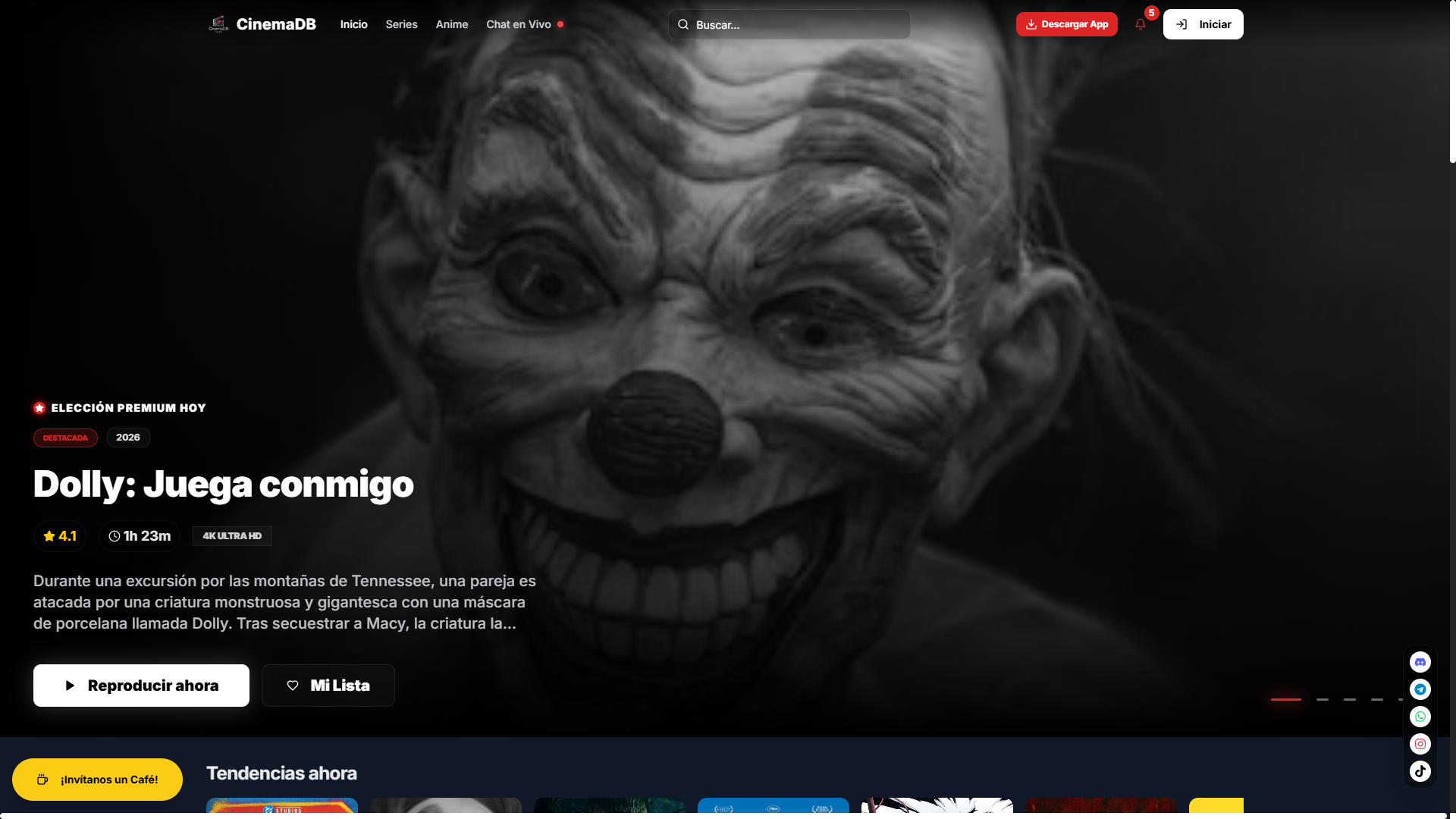 CinemaDB Dashboard Web